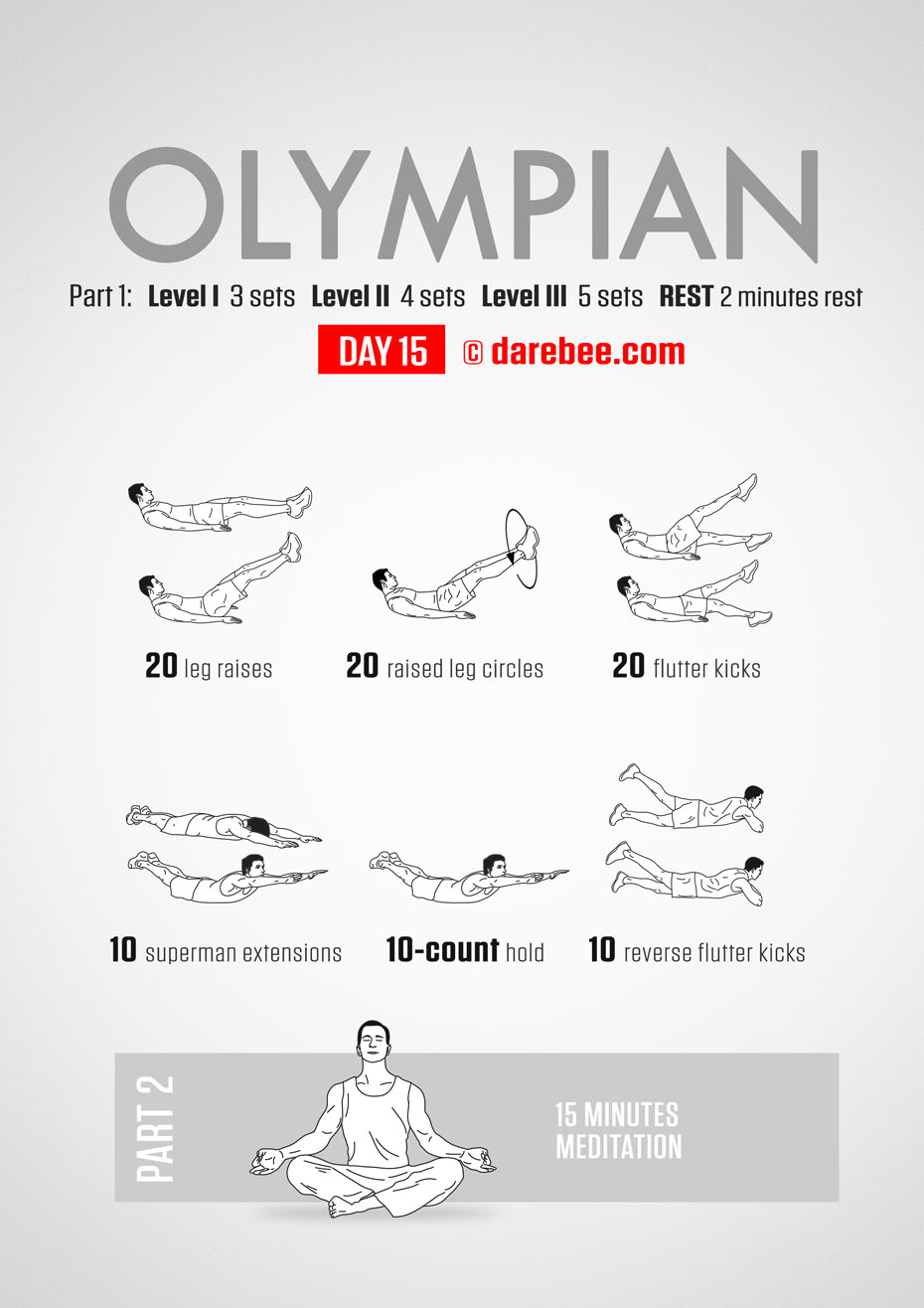 The Olympian - No-Equipment Fitness Program by DAREBEE