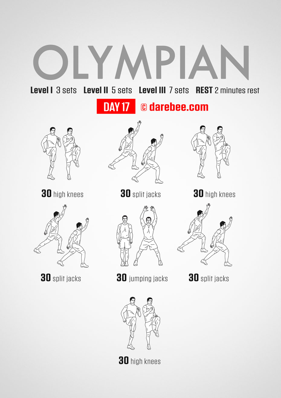 The Olympian - No-Equipment Fitness Program by DAREBEE