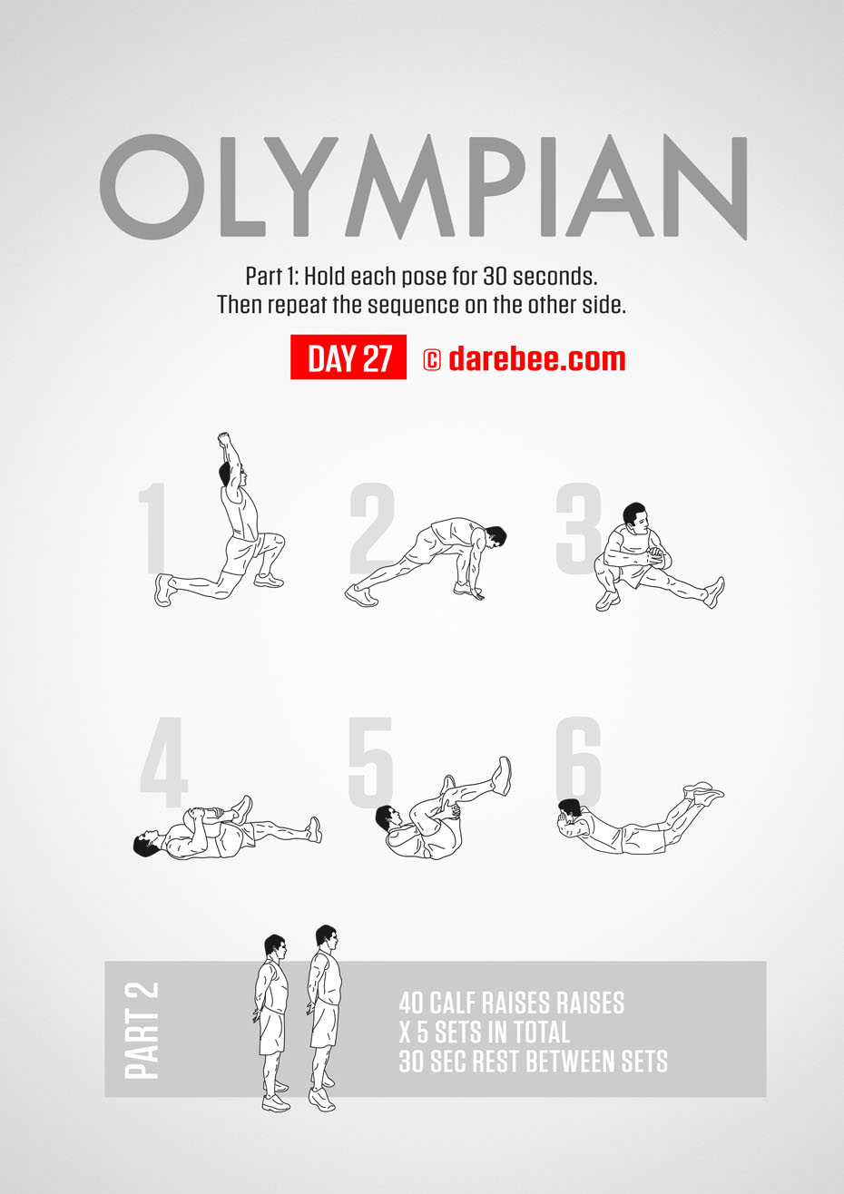 The Olympian - No-Equipment Fitness Program by DAREBEE