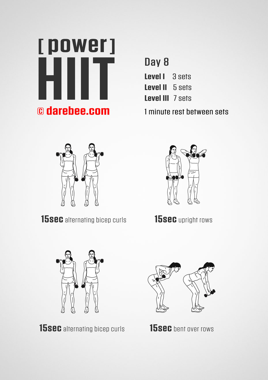 Power HIIT - Dumbbells  Fitness Program by DAREBEE