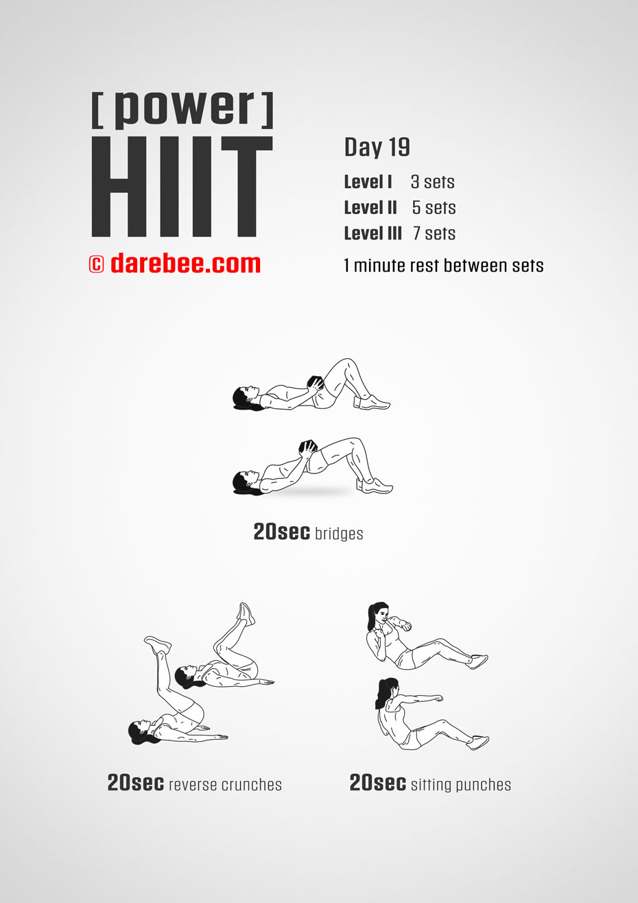 Power HIIT - Dumbbells  Fitness Program by DAREBEE