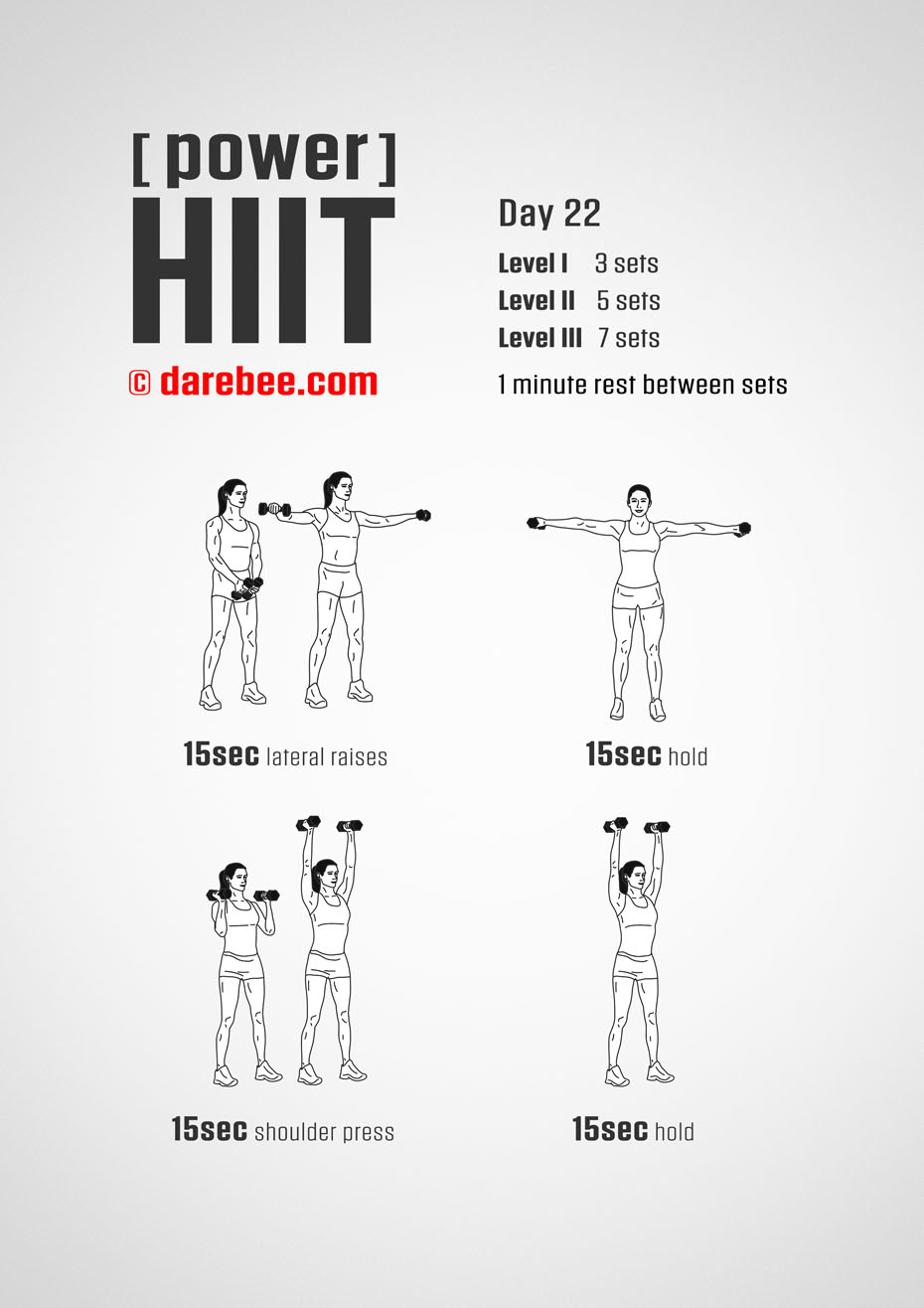 Power HIIT - Dumbbells  Fitness Program by DAREBEE