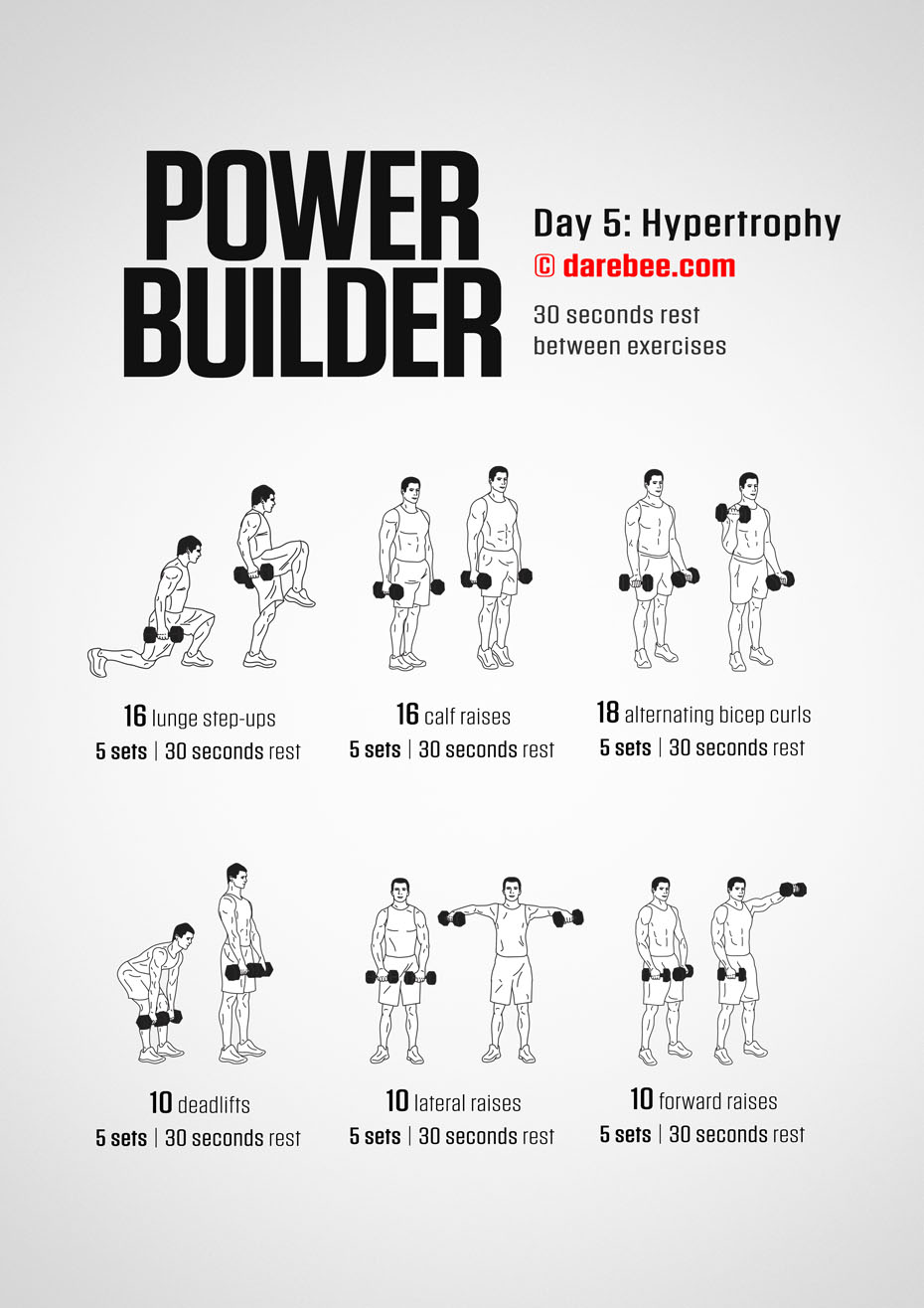 POWERBUILDER - 30 Day Bodybuilding And Strength Program by DAREBEE