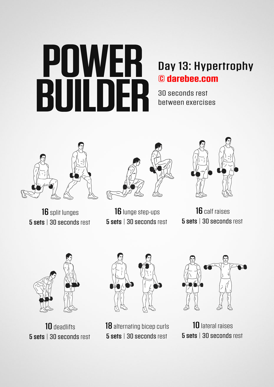 POWERBUILDER - 30 Day Bodybuilding And Strength Program by DAREBEE