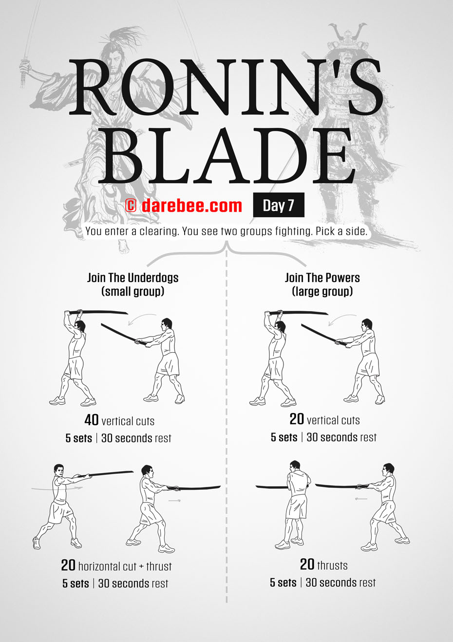 Ronins Blade 30 Day RPG Fitness Program by DAREBEE