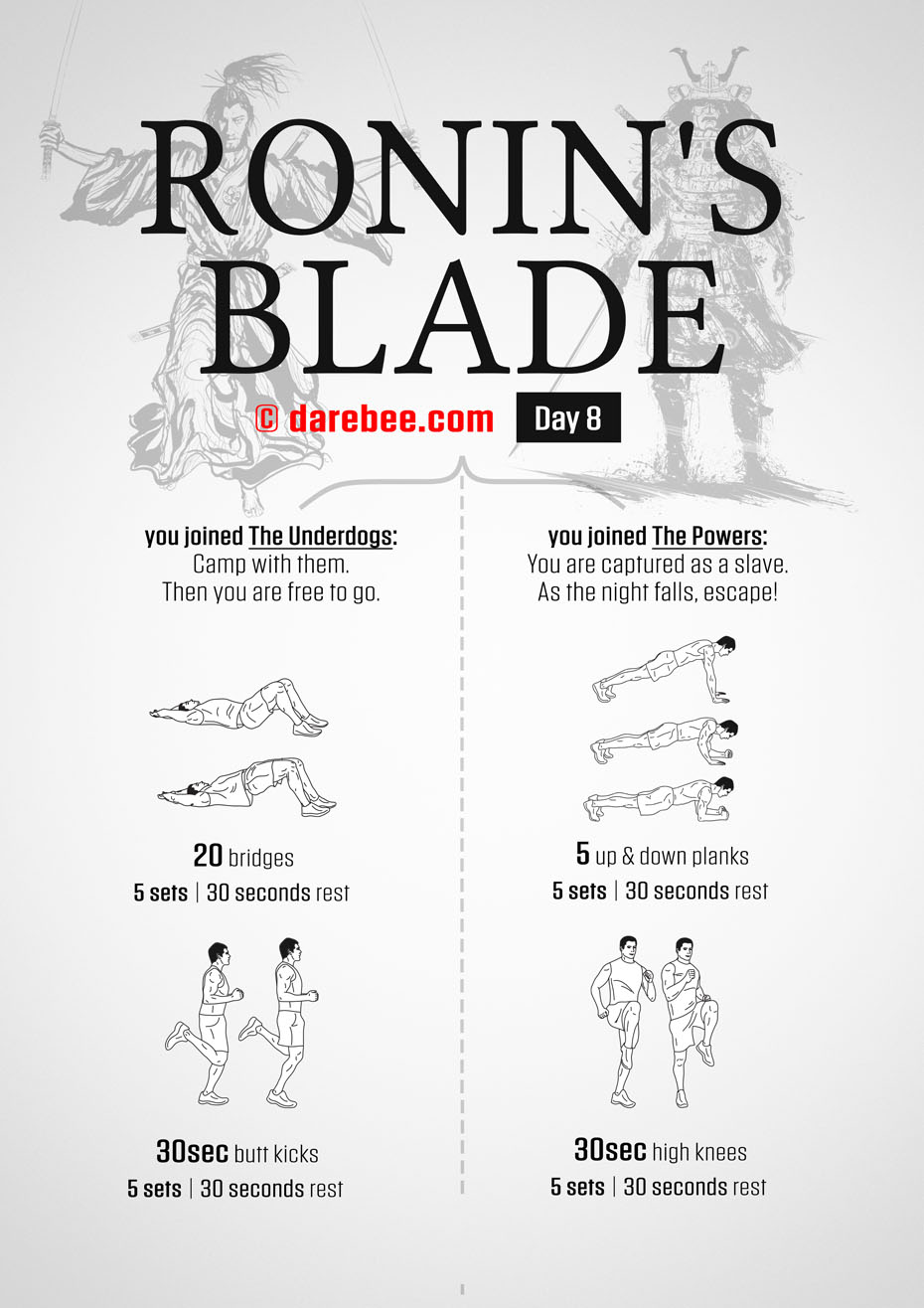 Ronins Blade 30 Day RPG Fitness Program by DAREBEE