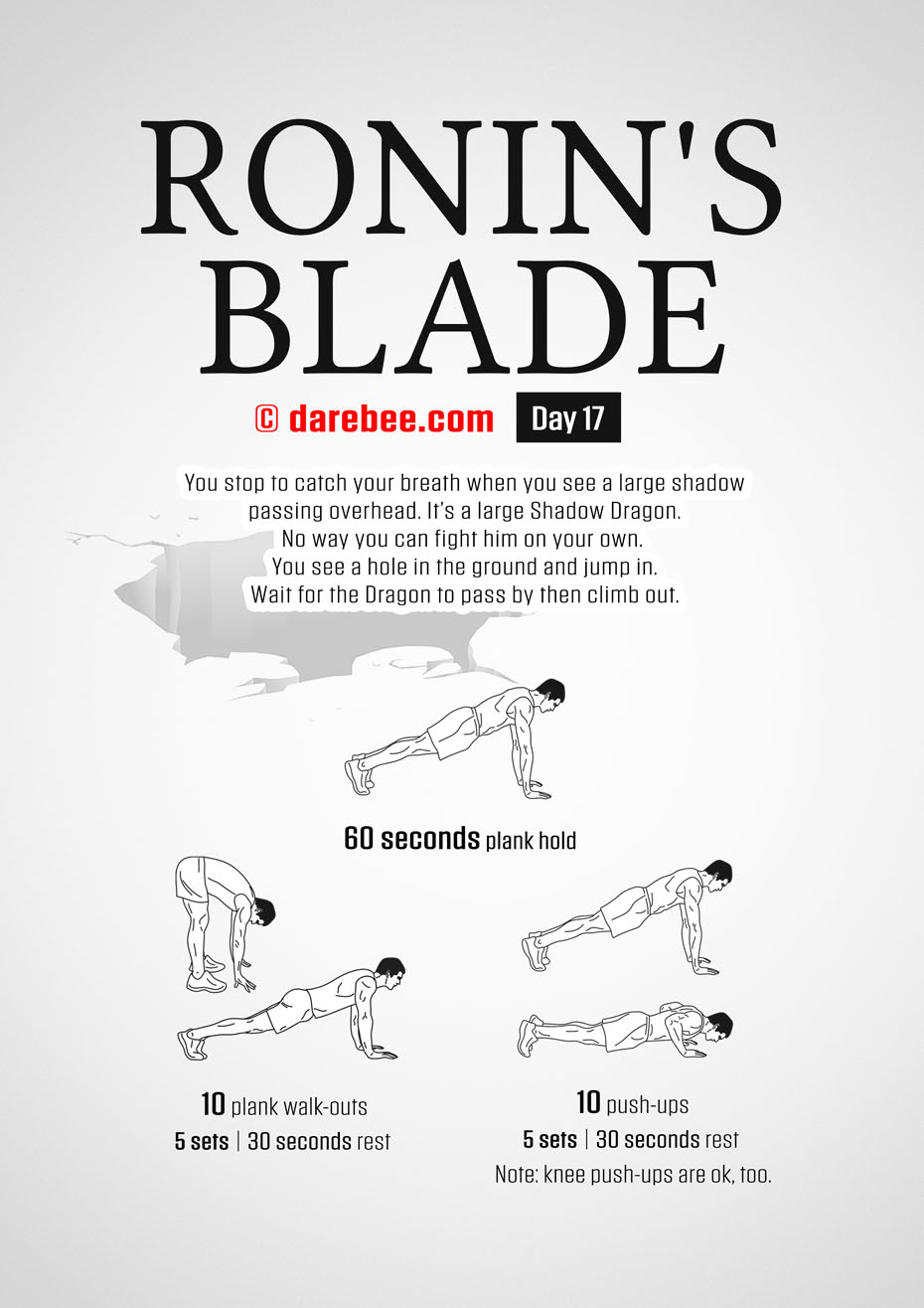 Ronins Blade 30 Day RPG Fitness Program by DAREBEE