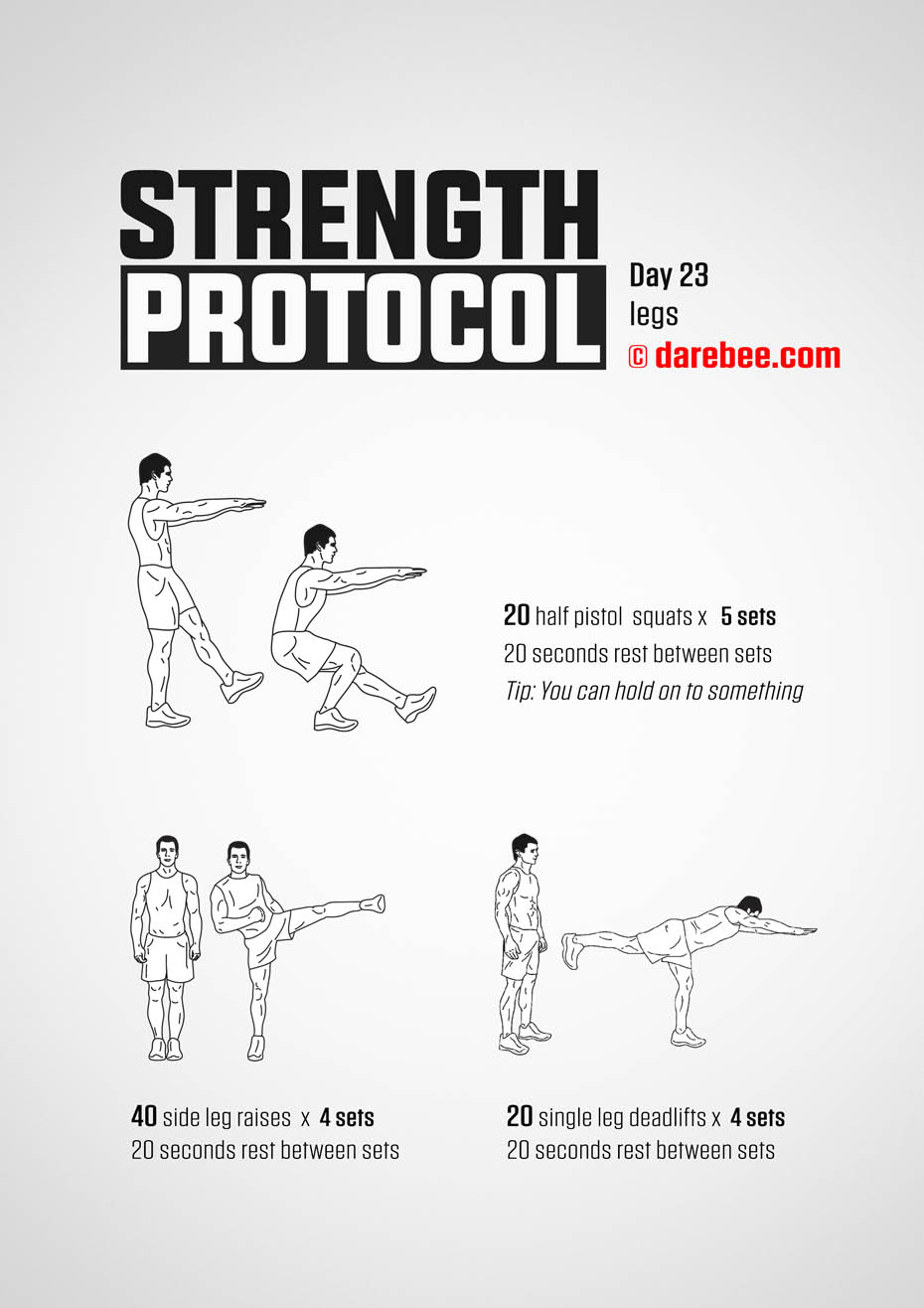 Strength Protocol: 30-Day Strength No-Equipment Program