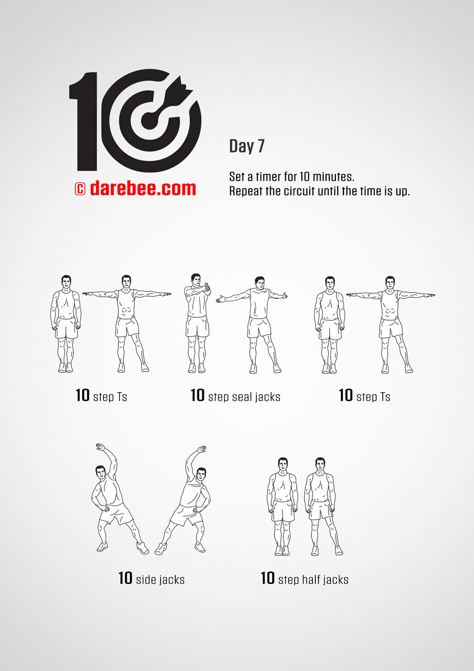 TEN - No-Equipment Fitness Program by DAREBEE