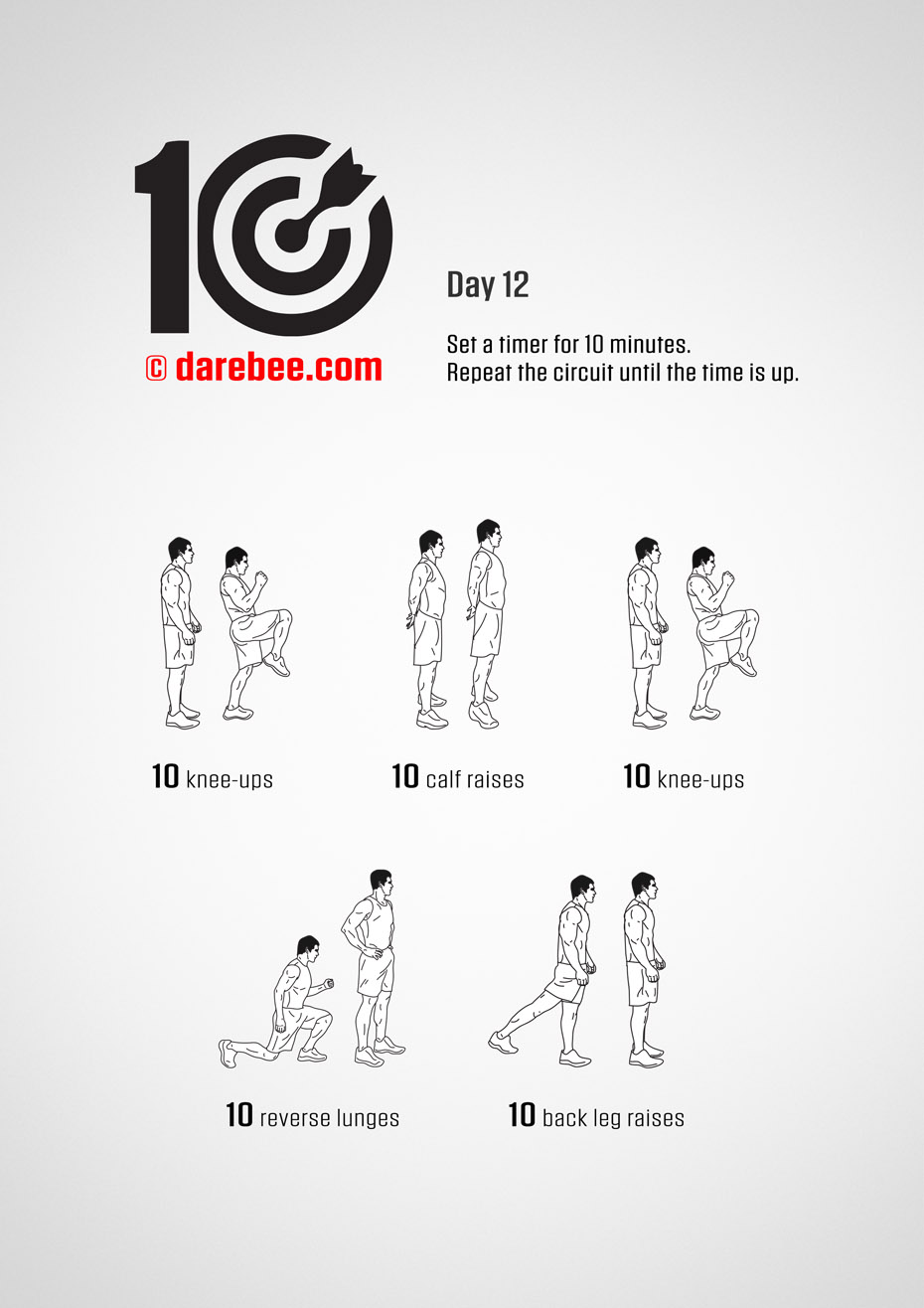 TEN - No-Equipment Fitness Program by DAREBEE