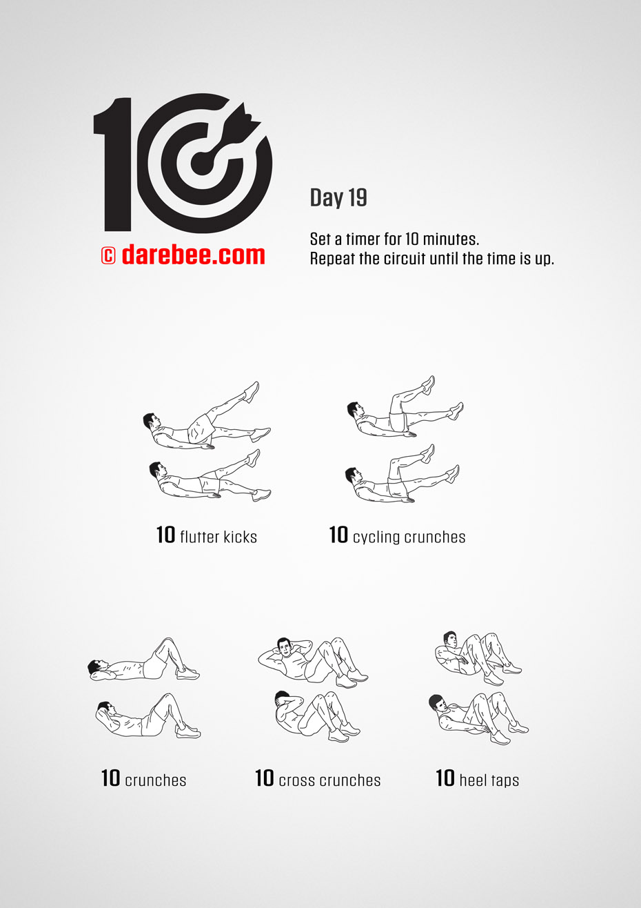 TEN - No-Equipment Fitness Program by DAREBEE