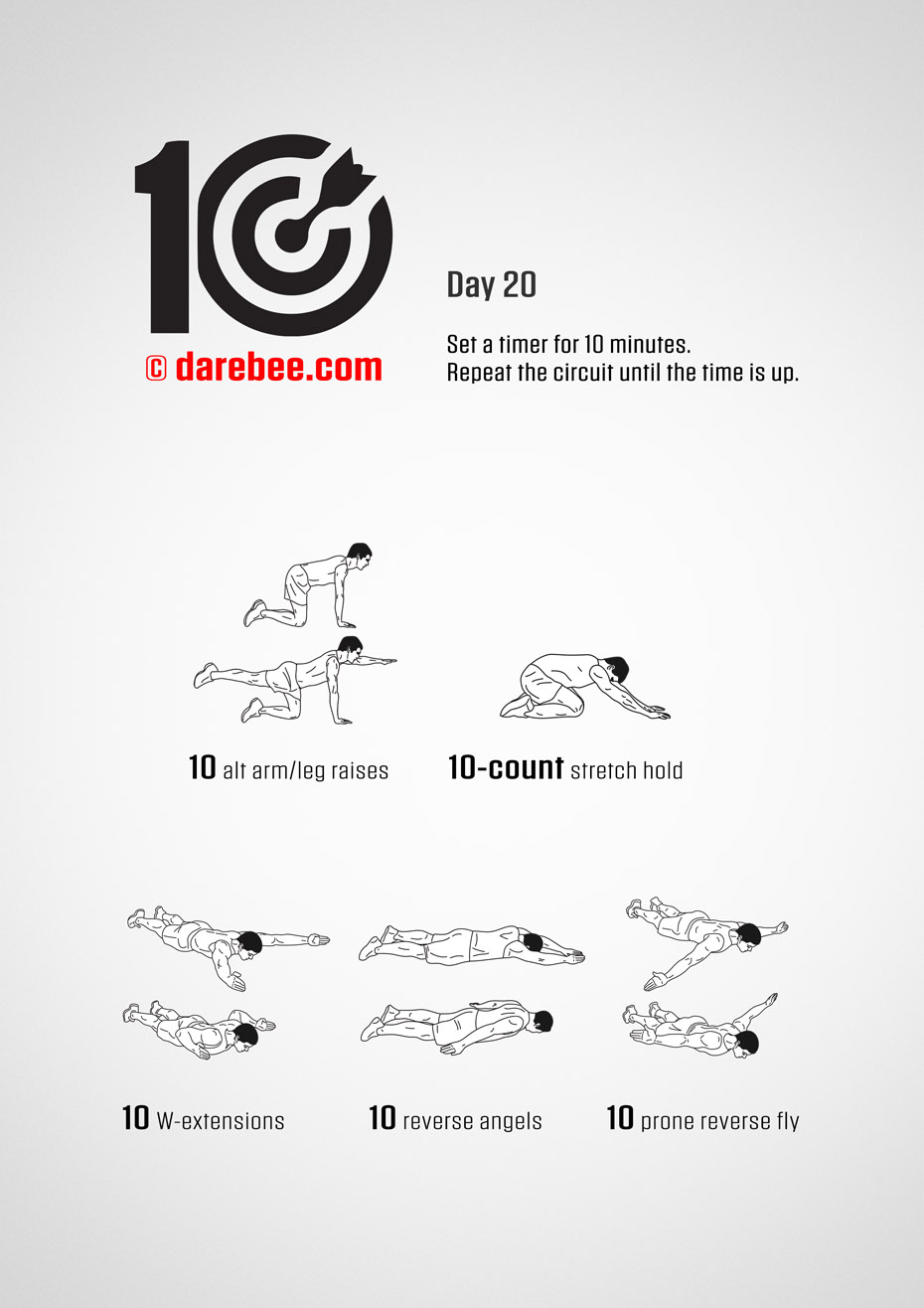 TEN - No-Equipment Fitness Program by DAREBEE