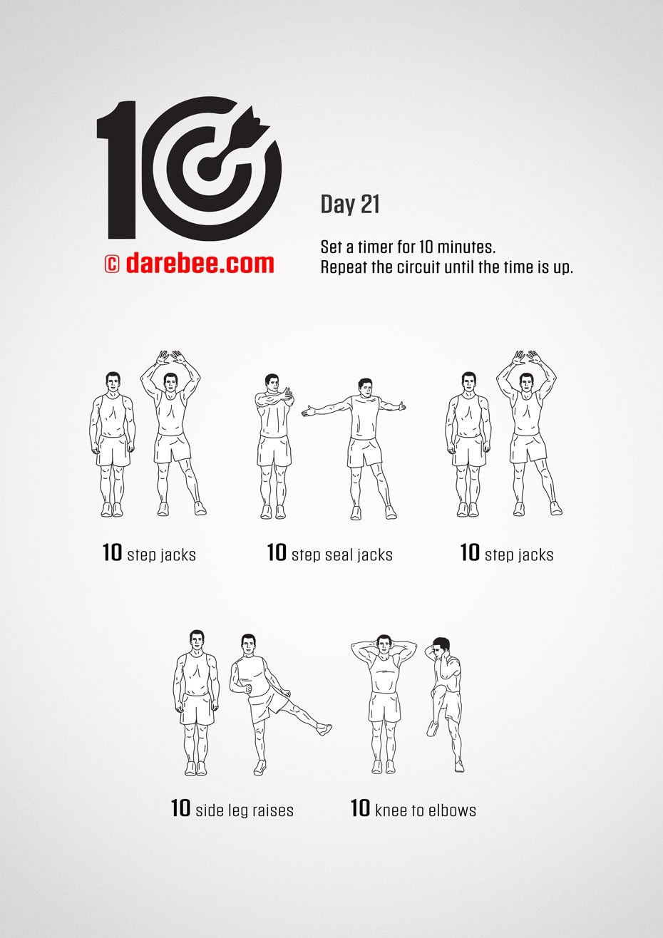 TEN - No-Equipment Fitness Program by DAREBEE