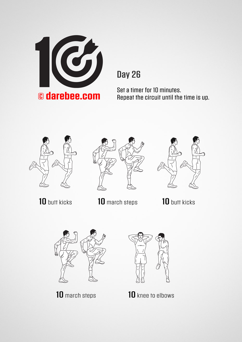 TEN - No-Equipment Fitness Program by DAREBEE