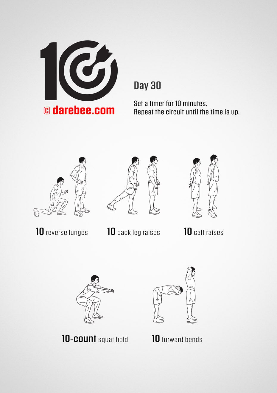 TEN - No-Equipment Fitness Program by DAREBEE