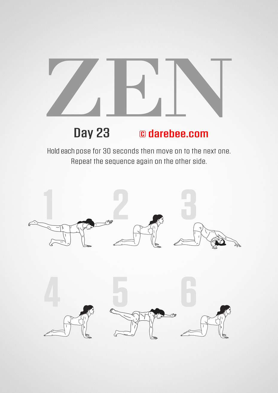 ZEN - 30 Day Yoga And Meditation Program by DAREBEE