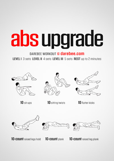 Abs Upgrade is a DAREBEE no-equipment home fitness home workout you can use to get stronger, better defined abs.