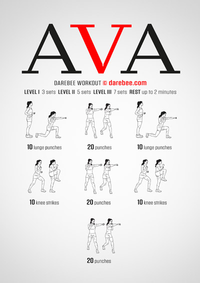 Ava is a Darebee home-fitness workout that has it all. Speed, strength, coordination and balance. It helps you achieve greater control over your body and mind