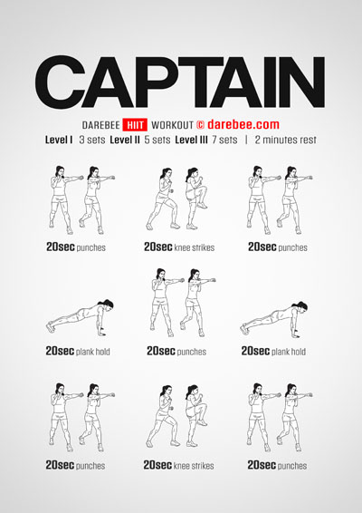 Captain a Full Body no equipment Darebee workout