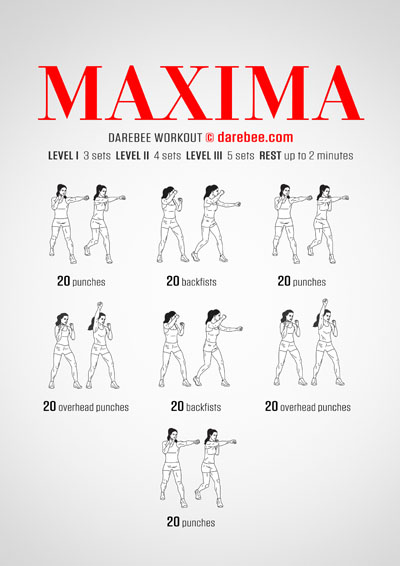 Maxima is a DAREBEE no-equipment home fitness upper body workout you can use to get stronger and fitter at home.