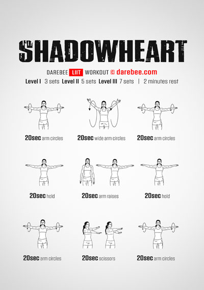 Shadowheart is a Darebee home-fitness Low Intensity Interval Training (LIIT) workout that helps you get fit without putting a strain on your joints.