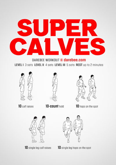 Super Calves is a DAREBEE no-equipment home fitness workout that will give you super strong calves in the comfort of your own home. 