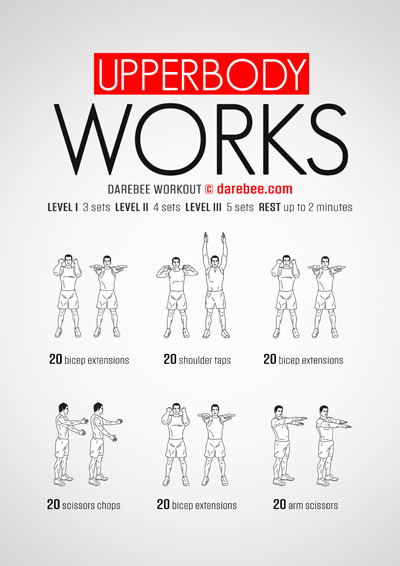 Upper body workout by Darebee